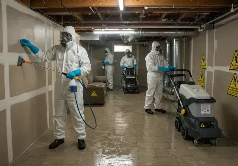 Basement Moisture Removal and Structural Drying process in Hoyt Lakes, MN